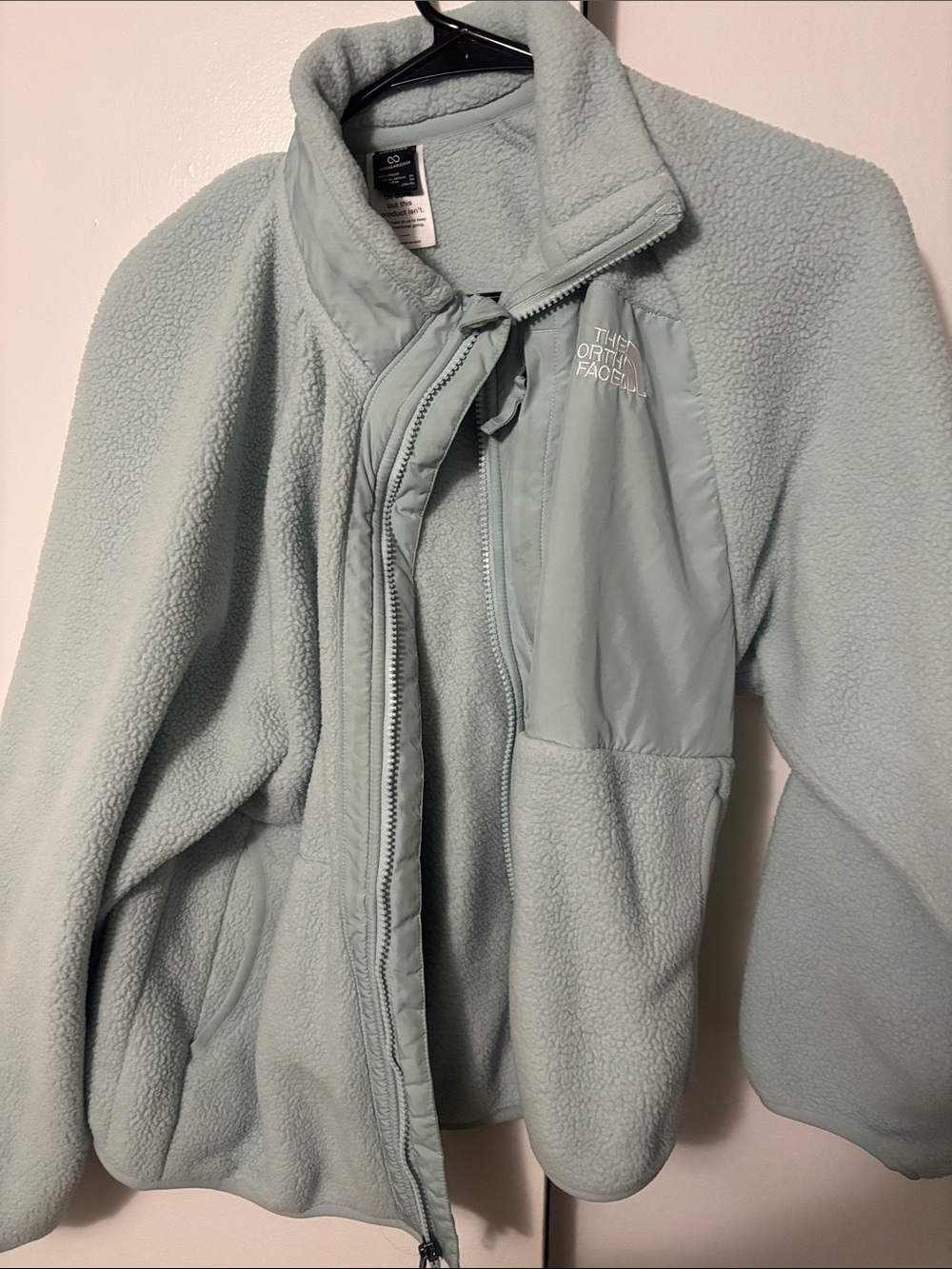 The North Face Women's Pale Mint Fleece Teddy Jacket